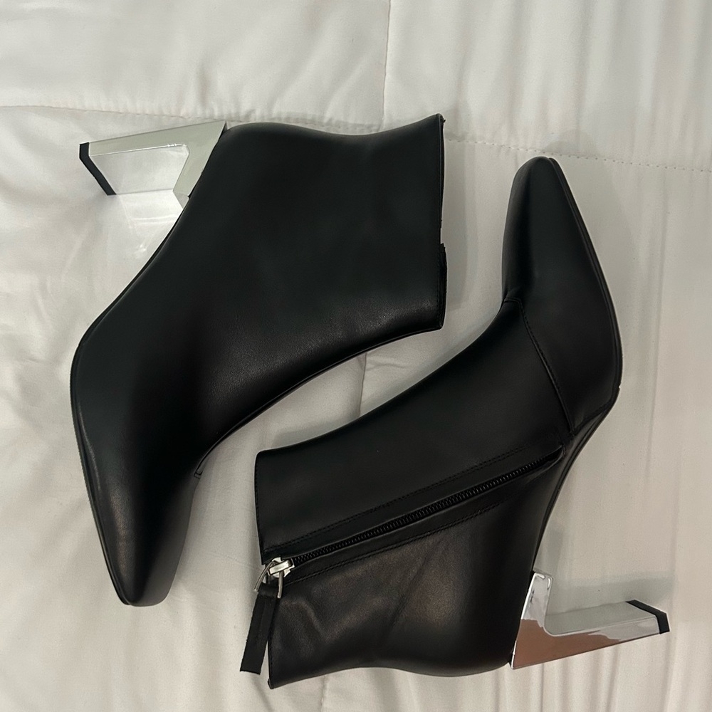 Women's Booties with Silver Heels